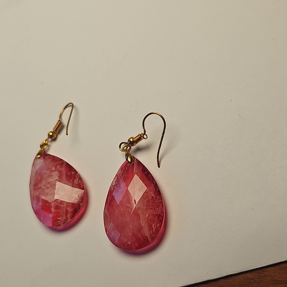 Large Ruby Doublet Earrings - image 2